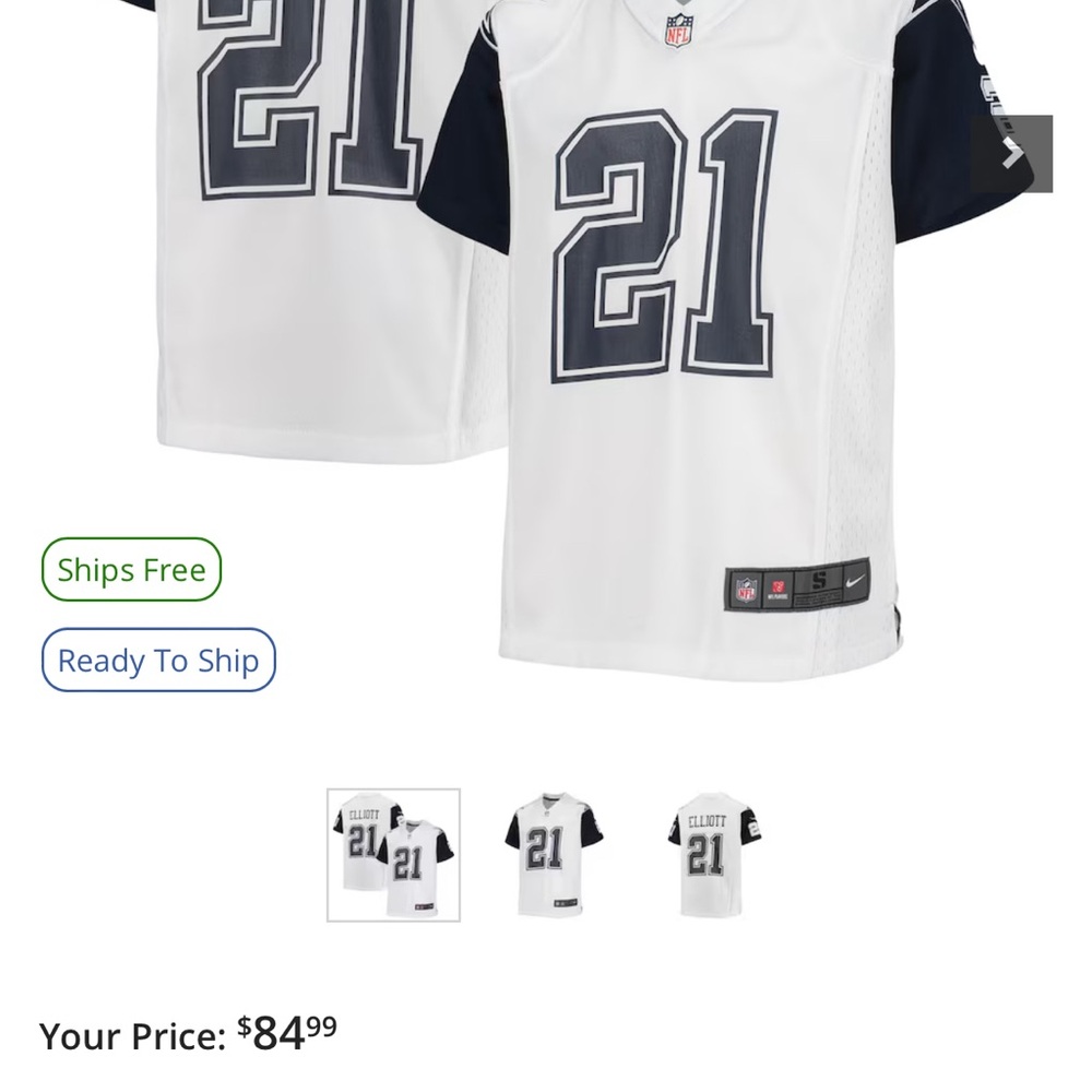 Dallas Cowboy Elliot Youth Jersey - Picture 6 of 6